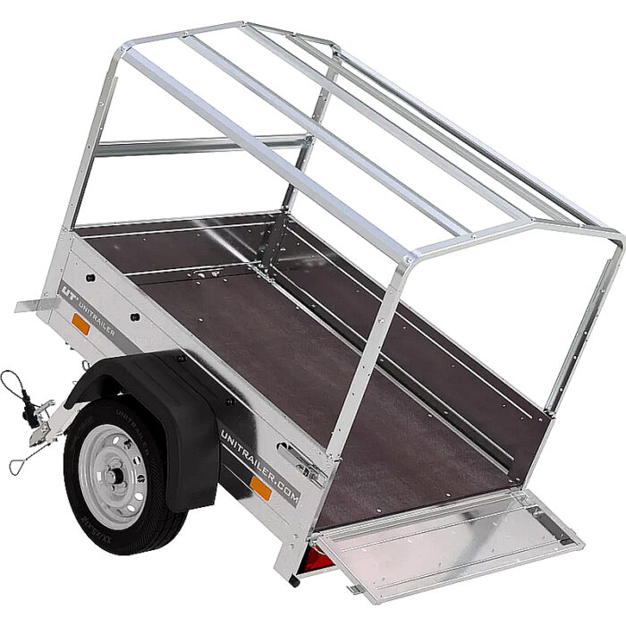 Garden Trailer 150 KIPP con lona y rueda de apoyo - Imagen 5