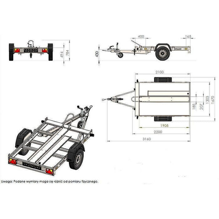UNITRAILER Remolque para Moto Compacto - Imagen 3