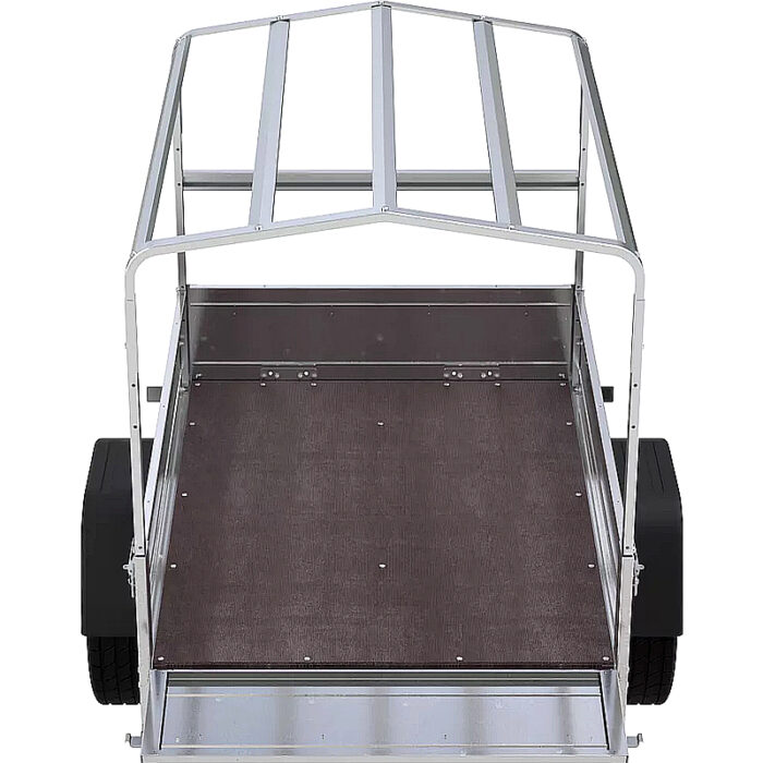 Garden Trailer 150 KIPP con lona y rueda de apoyo - Imagen 6