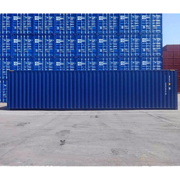 Contenedor marítimo de 40 pies High Cube – Azul RAL 5013 - Imagen 4