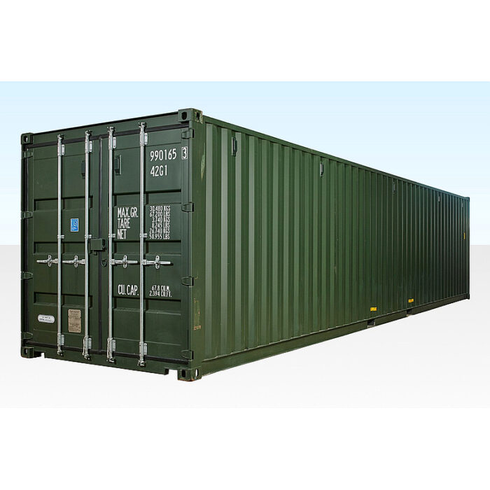 Contenedor marítimo verde 40 pies – (RAL 6007)