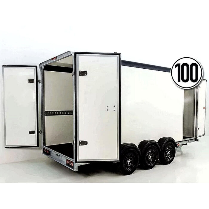 Henra Boxvan Remolque cerrado negro 3,5t Tridem