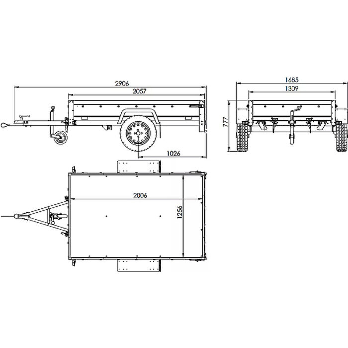 Garden Trailer 201 KIPP – Remolque de coche 750 kg - Imagen 2