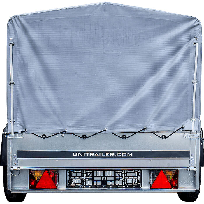 Remolque PKW 230x125 cm, 750 kg, basculante con lona alta - Imagen 5