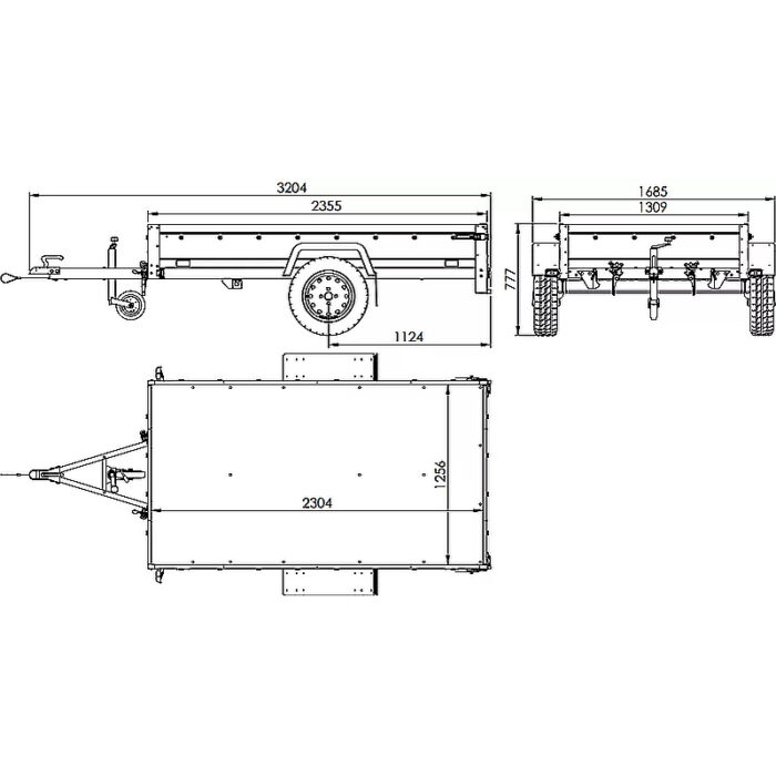 Garden Trailer 230 KIPP con enganche plegable - Imagen 2