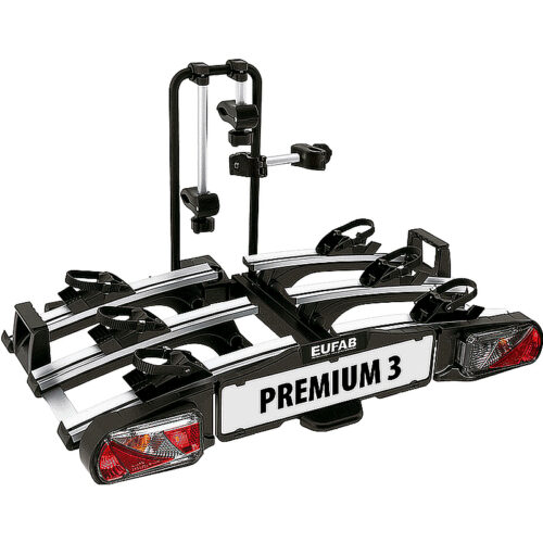 Eufab Premium Portabicicletas de enganche para 2 a 3 bicicletas