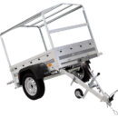 Garden Trailer 150 KIPP con lona y rueda de apoyo