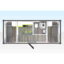 Cabina Modular Doble con Cocina y Baño – (6,7 x 2,74 m)