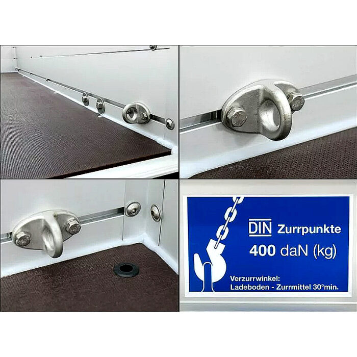Koch Remolque con tapa 125x250 cm, 1300 kg, aluminio - Imagen 7