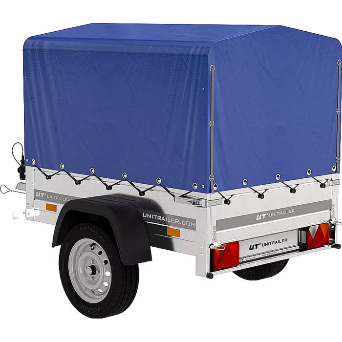Garden Trailer 150 KIPP con lona y rueda de apoyo - Imagen 3