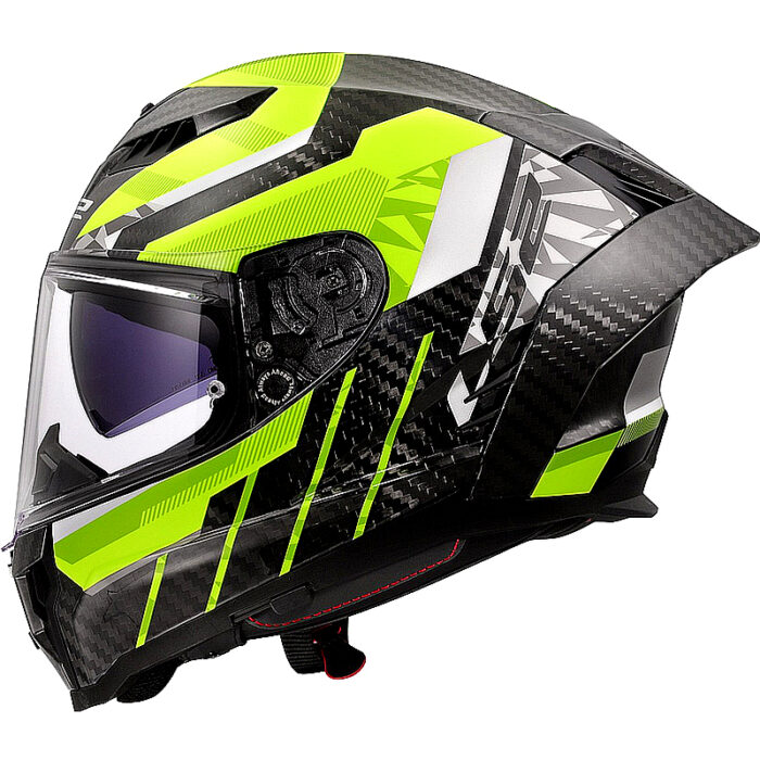 Casco integral LS2 FF807 Dragon Trax Hi Vis Carbon - Imagen 2