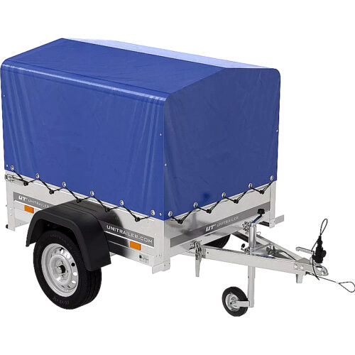 Garden Trailer 150 KIPP con lona y rueda de apoyo
