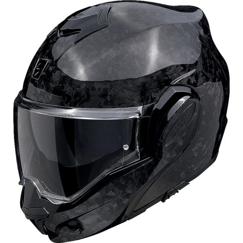 Casco abatible Scorpion Exo Tech Carbon Onyx - negro brillante