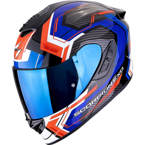 Casco integral Scorpion EXO 1400 Evo II Air negro/azul/rojo