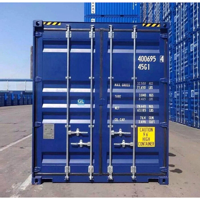 Contenedor marítimo de 40 pies High Cube – Azul RAL 5013 - Imagen 2