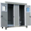 Contenedor sanitario modular SS1 – 2 WC y 2 lavamanos