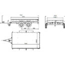 UNITRAILER Garden 265/2, remolque basculante de dos ejes 750 kg