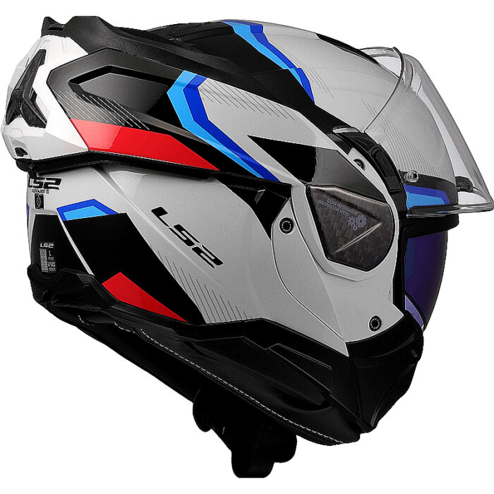 Casco abatible LS2 FF910 Advant II Carbon blanco/azul/rojo - Imagen 11