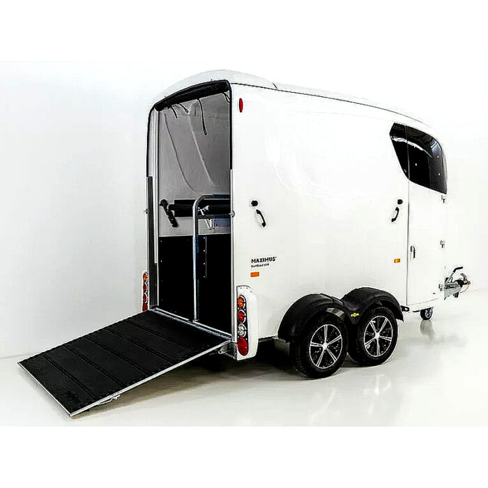 Humbaur Maximus 2700 S, remolque para caballos, blanco - Imagen 3