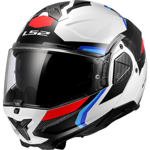 Casco abatible LS2 FF910 Advant II Carbon blanco/azul/rojo