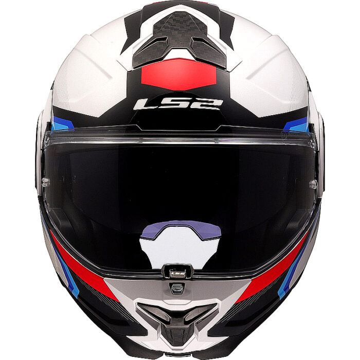 Casco abatible LS2 FF910 Advant II Carbon blanco/azul/rojo - Imagen 7