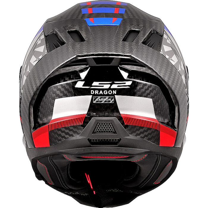 Casco integral LS2 FF807 Dragon Carbon, azul/rojo - Imagen 4