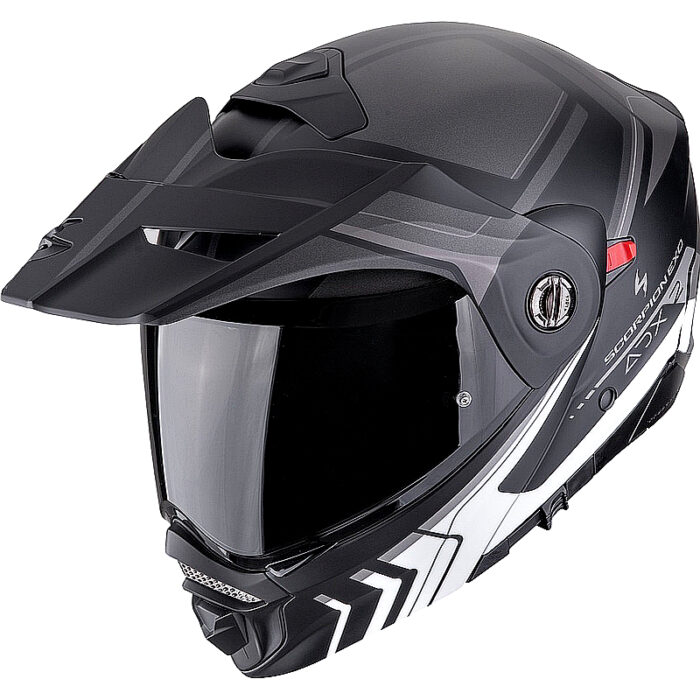 Casco abatible Scorpion ADX-2 negro mate/plata