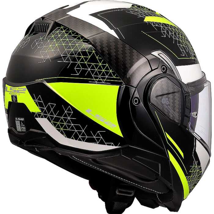 Casco abatible LS2 FF910 Advant II Carbon negro-amarillo - Imagen 5