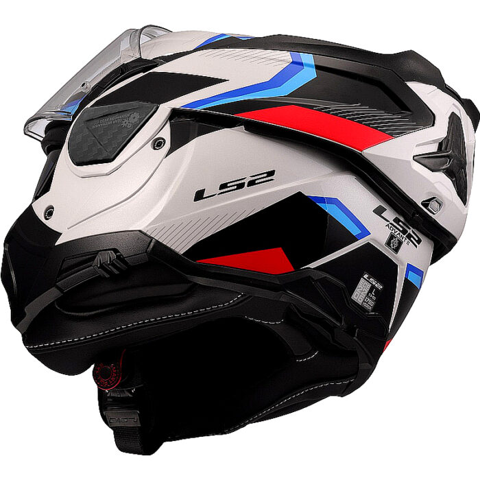Casco abatible LS2 FF910 Advant II Carbon blanco/azul/rojo - Imagen 10