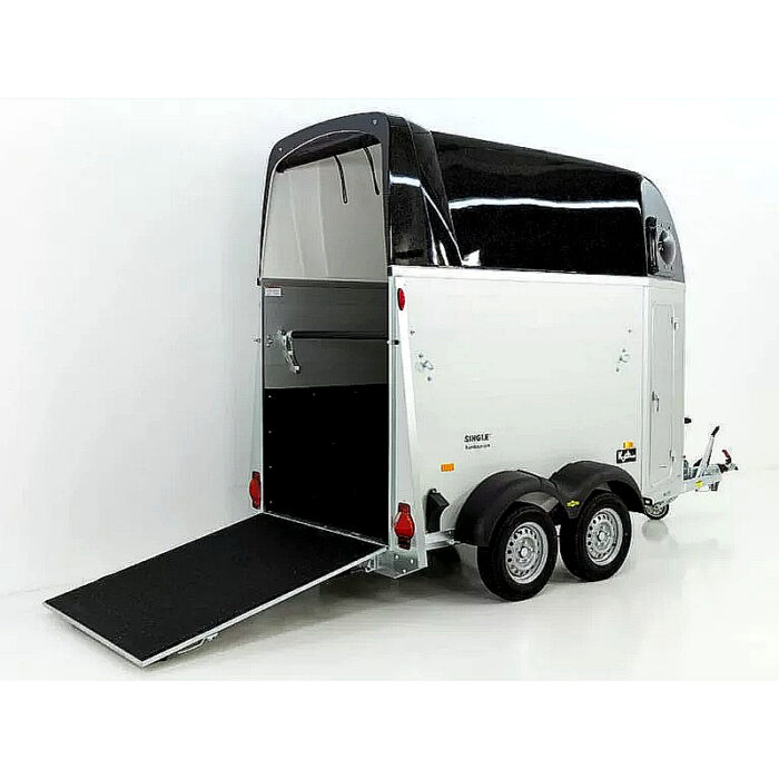 Humbaur Single Alu 1600 remolque caballos con montura - Imagen 2