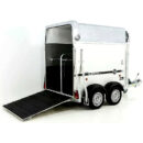 Blomert ISI Blitz Alu Remolque para Caballos 2 plazas, color plata