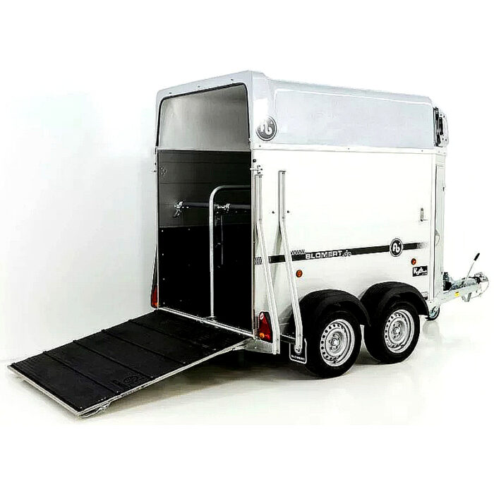 Blomert ISI Blitz Alu Remolque para Caballos 2 plazas, color plata - Imagen 3