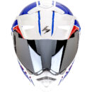 Casco abatible Scorpion ADX-2 blanco/azul/rojo con visera solar