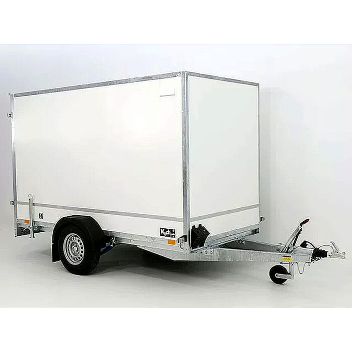 Remolque cerrado BK 146x304x180 cm, 1300 kg, blanco - Imagen 8