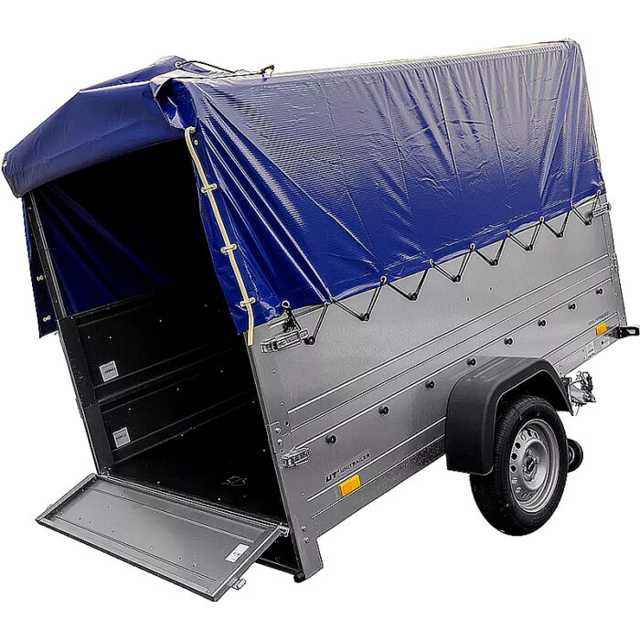 Remolque de jardín UNITRAILER 230 KIPP 750 kg con lona alta - Imagen 4