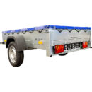 Garden Trailer 201 KIPP con lona plana y rueda de apoyo