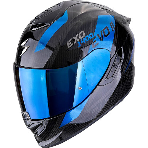 Casco integral Scorpion EXO-1400 EVO II Carbon Air negro/azul
