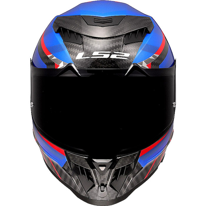 Casco integral LS2 FF807 Dragon Carbon, azul/rojo - Imagen 6