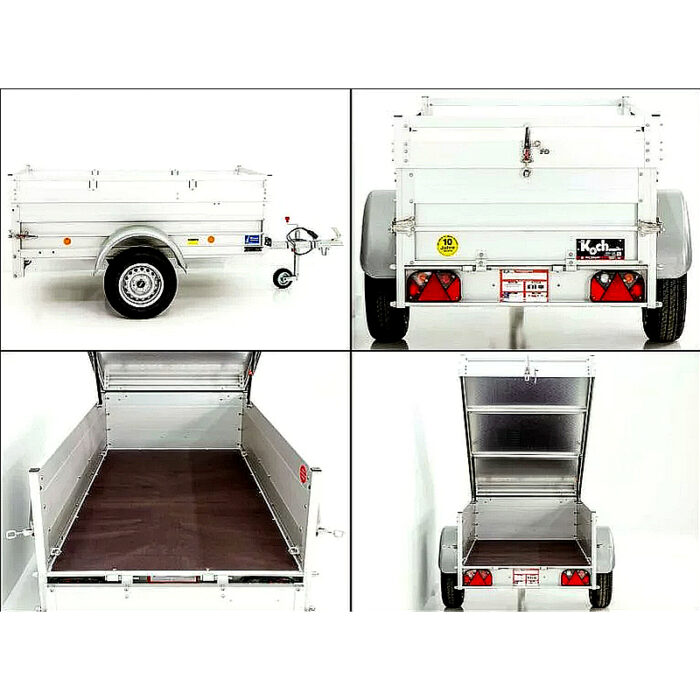Koch Remolque con tapa Tipo U2 105x205 cm, 750 kg - Imagen 5