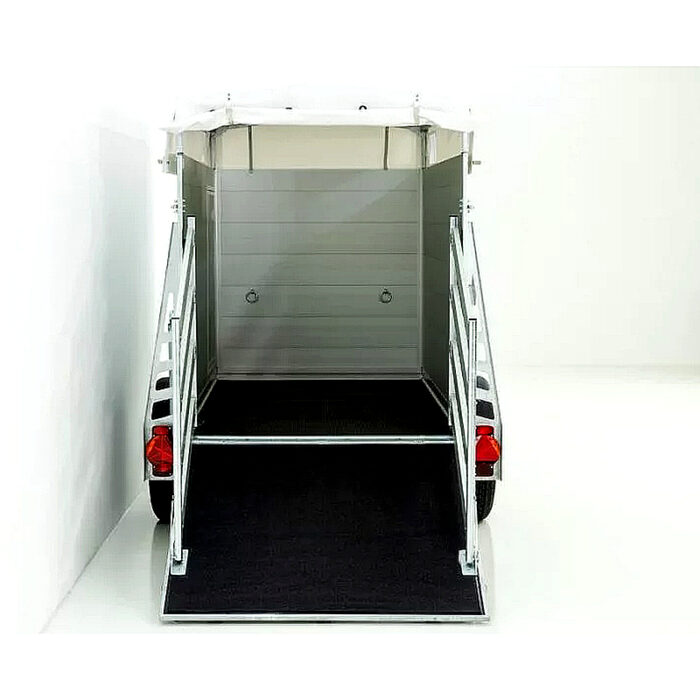 Humbaur Remolque para ganado 130x250 cm, 1,5 t, aluminio - Imagen 6