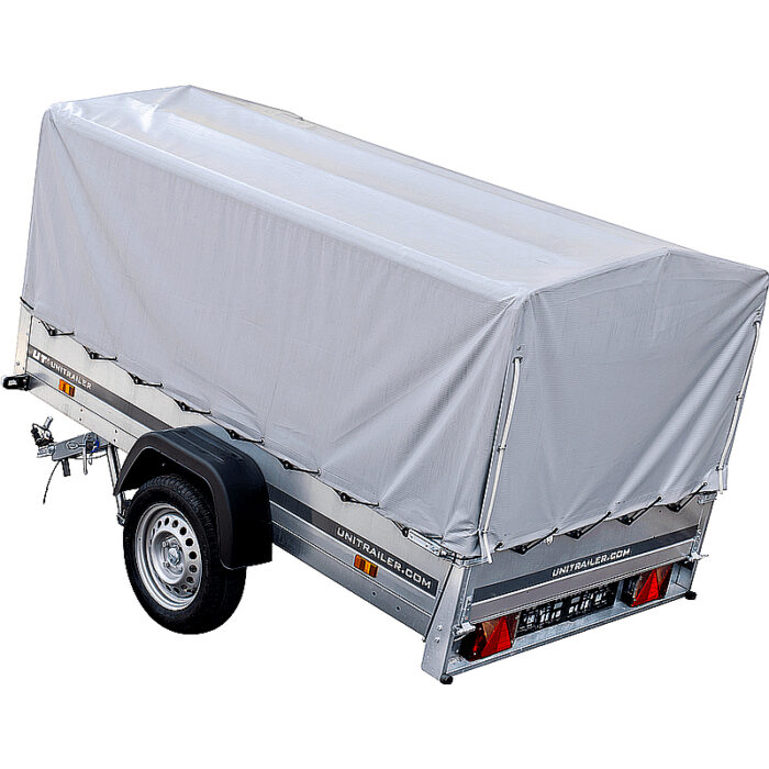 Remolque PKW 230x125 cm, 750 kg, basculante con lona alta - Imagen 4