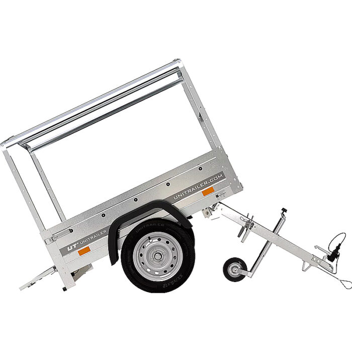 Garden Trailer 150 KIPP con lona y rueda de apoyo - Imagen 7