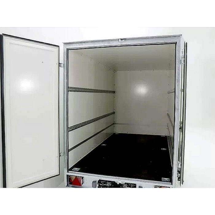 Remolque cerrado BK 146x304x180 cm, 1300 kg, blanco - Imagen 4