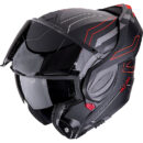 Casco abatible Scorpion Exo Tech Evo Conquer negro/rojo
