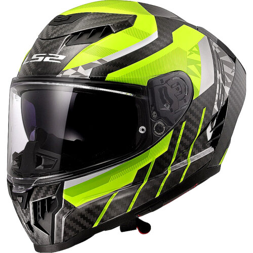 Casco integral LS2 FF807 Dragon Trax Hi Vis Carbon