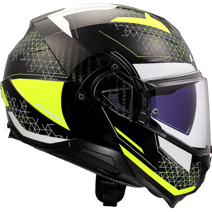 Casco abatible LS2 FF910 Advant II Carbon negro-amarillo - Imagen 6