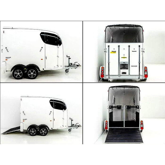Humbaur Maximus 2700 S, remolque para caballos, blanco - Imagen 4