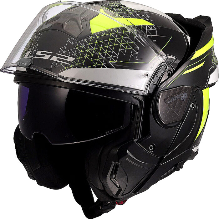 Casco abatible LS2 FF910 Advant II Carbon negro-amarillo - Imagen 11