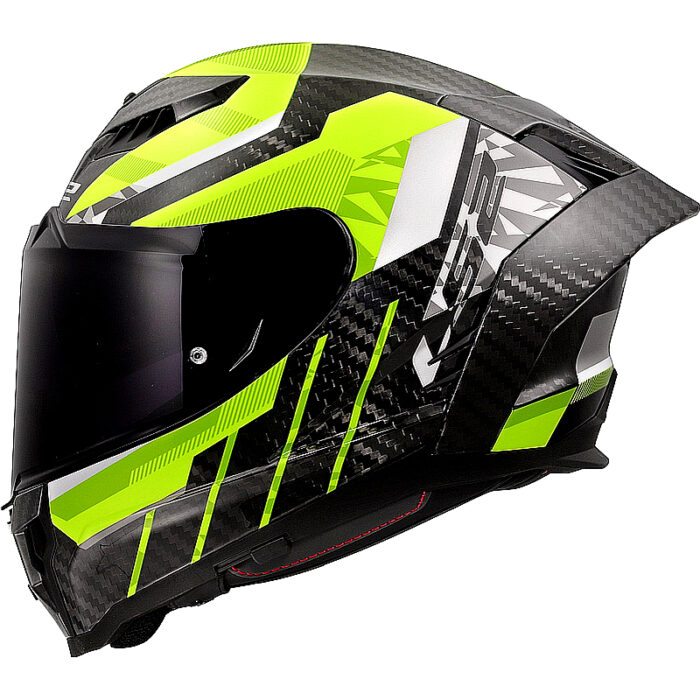 Casco integral LS2 FF807 Dragon Trax Hi Vis Carbon - Imagen 3