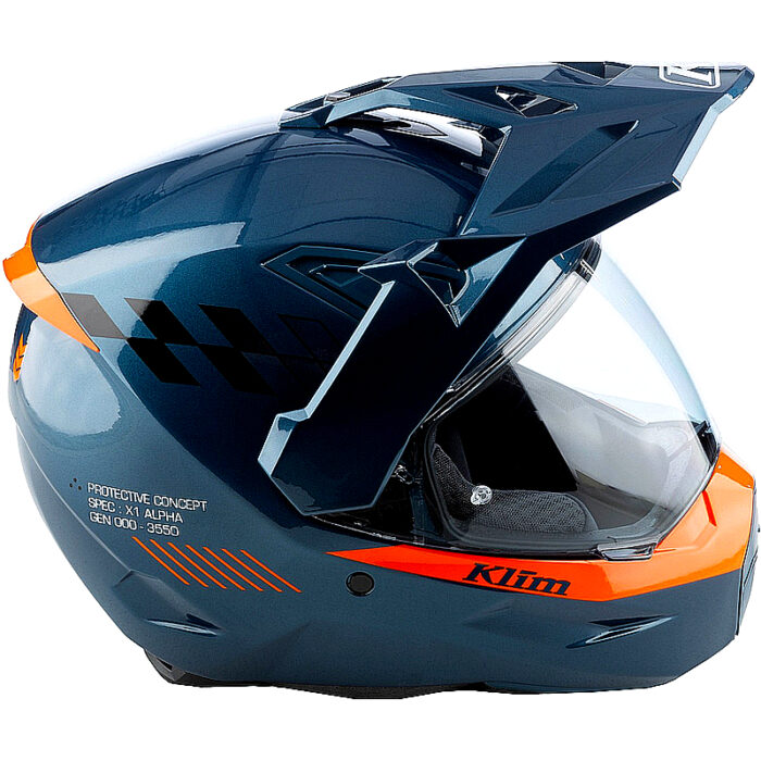 KLIM X1 Alpha Casco enduro ECE 22.06 DOT Azul brillante M - Imagen 6